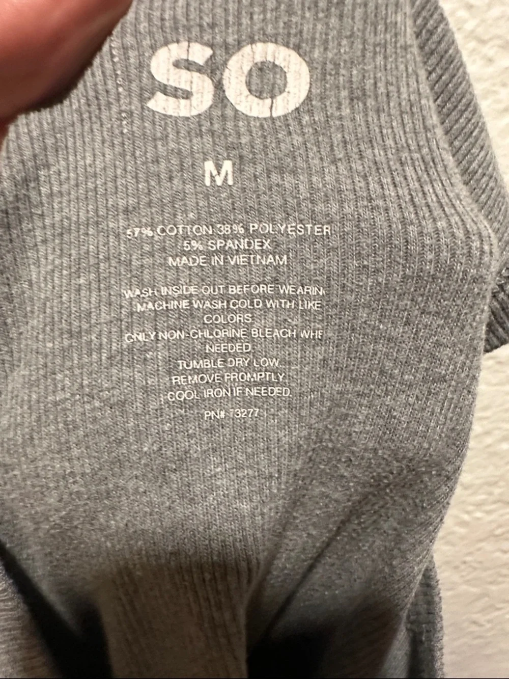 SO Gray Ribbed Tank Top - Picture 3 of 6